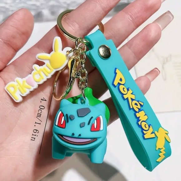 Pokemon Pikachu & Bulbasaur  Keychain Bag Charm ❌FIRM ON PRICE ❌ - Picture 2 of 3